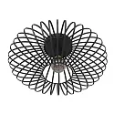 anne light & home ceiling luminaire DUNBAR 1 flame, round E27 IP20, black matt dimmable