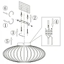 anne light & home ceiling luminaire DUNBAR 1 flame, round E27 IP20, black matt dimmable