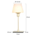 table lamp ANCILLA 1 flame, large E14 IP20, creme 