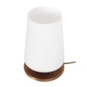 Steinhauer table lamp ANCILLA 1 flame, short, with switching function, conical E27 IP20, brushed bronze dimmable
