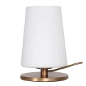 Steinhauer table lamp ANCILLA 1 flame, short, with switching function, conical E27 IP20, brushed bronze dimmable