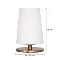 Steinhauer table lamp ANCILLA 1 flame, short, with switching function, conical E27 IP20, brushed bronze dimmable