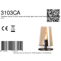 Steinhauer table lamp ANCILLA 1 flame, small E27 IP20, cocoa 