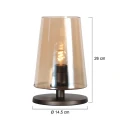 Steinhauer table lamp ANCILLA 1 flame, small E27 IP20, cocoa 