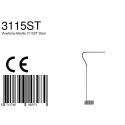 Mexlite floor lamp SERPENT with flex arm, with touch dimmer IP20, steel brushed dimmable