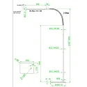 Mexlite floor lamp SERPENT with flex arm, with touch dimmer IP20, black matt dimmable