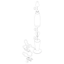 Mexlite table lamp VOLCAN with switch, conical E14 IP20, black matt 
