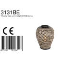 anne light & home table lamp MAZE with switch E27 IP20, bamboo light, black 