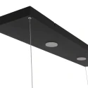 Steinhauer pendant luminaire TØR 6 flames, with shelf IP20, black matt dimmable