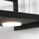 Steinhauer pendant luminaire TØR 6 flames, with shelf IP20, black matt dimmable