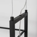 Steinhauer pendant luminaire TØR 6 flames, with shelf IP20, black matt dimmable