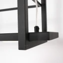 Steinhauer pendant luminaire TØR 6 flames, with shelf IP20, black matt dimmable
