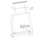 Steinhauer pendant luminaire TØR 6 flames, with shelf IP20, black matt dimmable