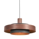 anne light & home pendant luminaire FLINTER 1 flame E27 IP20, wood dimmable