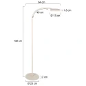 Mexlite floor lamp PLATU 1 flame IP20, creme dimmable