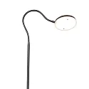 Mexlite floor lamp PLATU with flex arm, with touch dimmer IP20, black matt dimmable