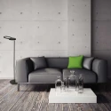 Mexlite floor lamp PLATU with flex arm, with touch dimmer IP20, black matt dimmable