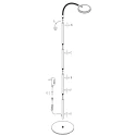 Mexlite floor lamp PLATU with flex arm, with touch dimmer IP20, black matt dimmable