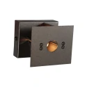 Steinhauer wall luminaire MURO 1 flame, round G9 IP20, cocoa dimmable