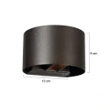 Steinhauer wall luminaire MURO 1 flame, round G9 IP20, cocoa dimmable