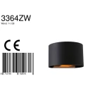 Steinhauer wall luminaire MURO up / down, round, adjustable G9 IP20, black matt dimmable