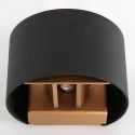 Steinhauer wall luminaire MURO up / down, round, adjustable G9 IP20, black matt dimmable