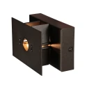 Steinhauer wall luminaire MURO 1 flame, square G9 IP20, cocoa dimmable