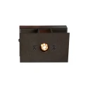Steinhauer wall luminaire MURO 1 flame, square G9 IP20, cocoa dimmable