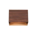 wall luminaire MURO 1 flame, square G9 IP20, wood dimmable