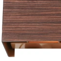 Steinhauer wall luminaire MURO 1 flame, square G9 IP20, wood dimmable
