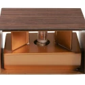 Steinhauer wall luminaire MURO 1 flame, square G9 IP20, wood dimmable