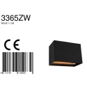 wall luminaire MURO up / down, square, flat, adjustable G9 IP20, black matt dimmable