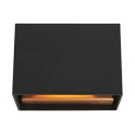 wall luminaire MURO up / down, square, flat, adjustable G9 IP20, black matt dimmable