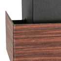 Steinhauer wall luminaire MURO 1 flame, square, with cover G9 IP20, wood dimmable