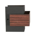 Steinhauer wall luminaire MURO 1 flame, square, with cover G9 IP20, wood dimmable