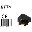Steinhauer wall luminaire MURO 1-fold, square, direct / indirect G9 IP20, black matt dimmable