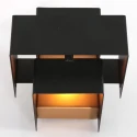 Steinhauer wall luminaire MURO 1-fold, square, direct / indirect G9 IP20, black matt dimmable