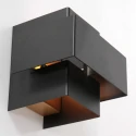 Steinhauer wall luminaire MURO 1-fold, square, direct / indirect G9 IP20, black matt dimmable