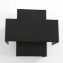 Steinhauer wall luminaire MURO 1-fold, square, direct / indirect G9 IP20, black matt dimmable