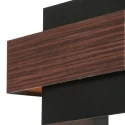 Steinhauer wall luminaire MURO 2 flames, square, with cover G9 IP20, wood dimmable