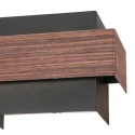 Steinhauer wall luminaire MURO 2 flames, square, with cover G9 IP20, wood dimmable