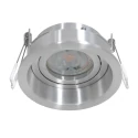 recessed luminaire PÉLITE SPOT round, rigid, set back GU10 IP20, steel brushed dimmable