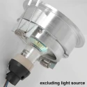 Steinhauer recessed luminaire PÉLITE SPOT round, rigid, set back GU10 IP20, steel brushed dimmable