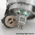 Steinhauer recessed luminaire PÉLITE SPOT round, rigid, set back GU10 IP20, steel brushed dimmable
