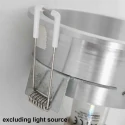 Steinhauer recessed luminaire PÉLITE SPOT round, rigid, set back GU10 IP20, steel brushed dimmable