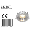 Steinhauer recessed luminaire PÉLITE SPOT round, rigid, set back GU10 IP20, steel brushed dimmable