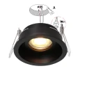 Steinhauer recessed luminaire PÉLITE SPOT round, rigid, set back GU10 IP20, steel brushed dimmable