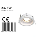 Steinhauer recessed luminaire PÉLITE SPOT round, rigid, set back GU10 IP20, white matt dimmable