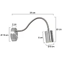 wall luminaire UPROUND 1 flame GU10 IP20, steel 
