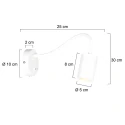 Mexlite wall luminaire UPROUND 1 flame GU10 IP20, white 